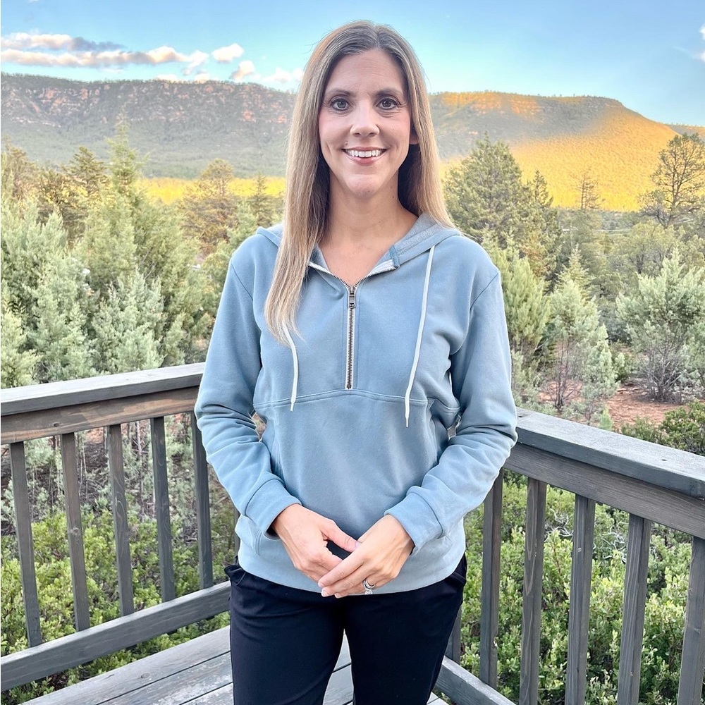 Sky Blue Pullover With Hood